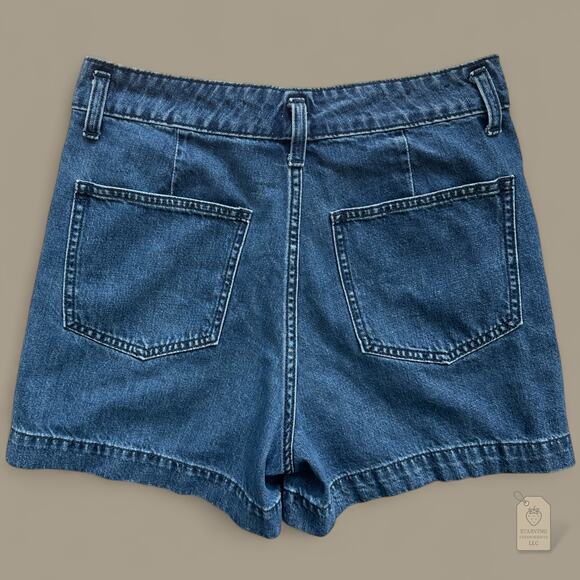 GAP Denim Shorts Womens 4/27 High Rise 3.5” Inseam Classic Blue - Picture 2 of 4